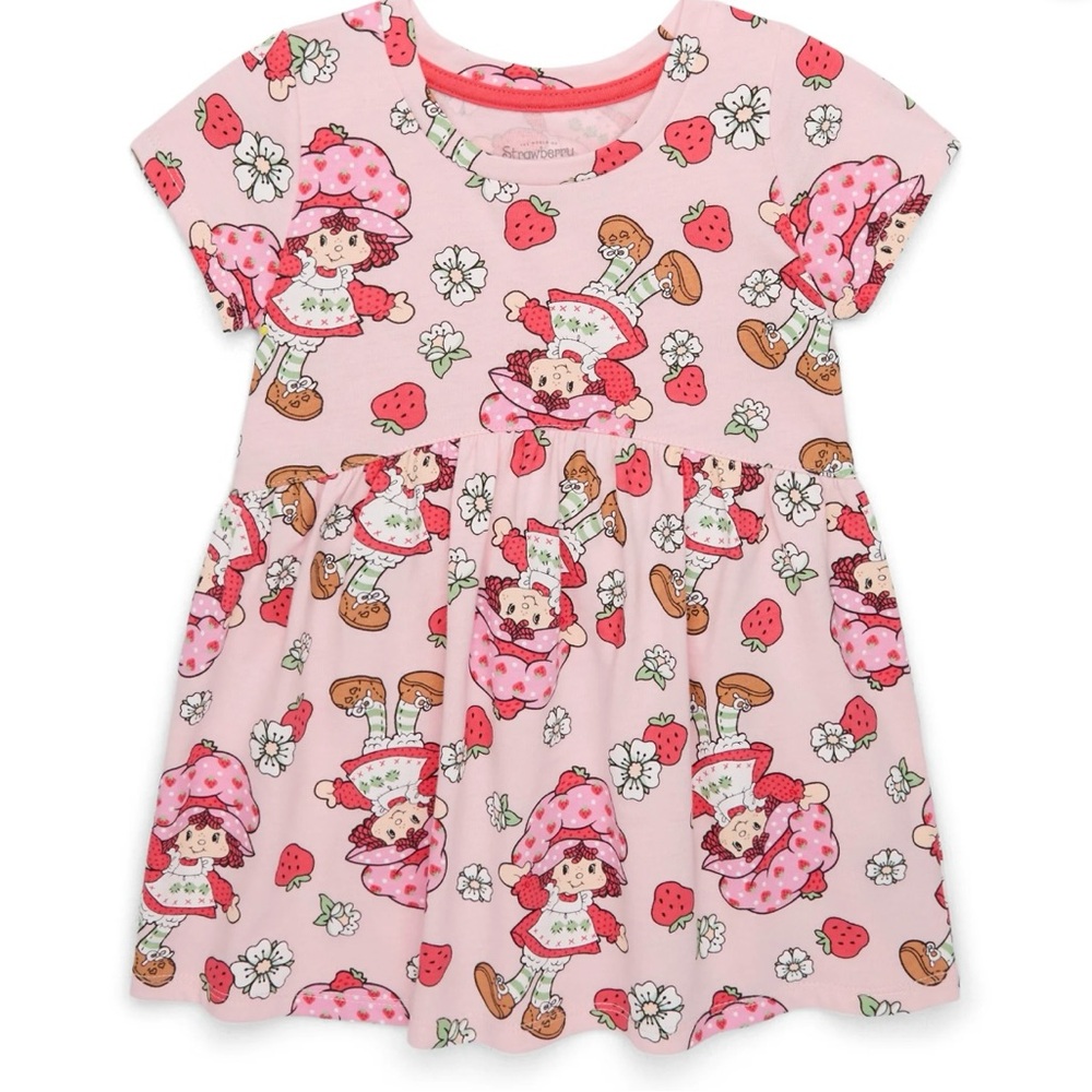 NWT Set of 3 Girls Toddler Dresses: Shrrawberry Shortcake, Mini Mouse & Barbie